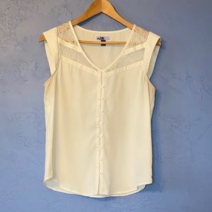 Off-White Sleeveless Blouse